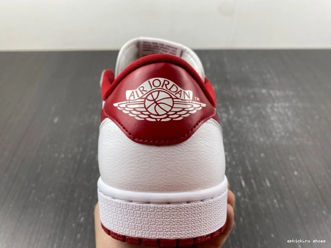 Rep Jordan Low 1 705329-101 White Retro Red Varsity 0821